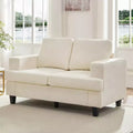 Mjkone 56 Width Loveseat Sectional Sofa,Chenille Fabric Cloud Sleeper Comfy Upholstered 2-Seater Couches