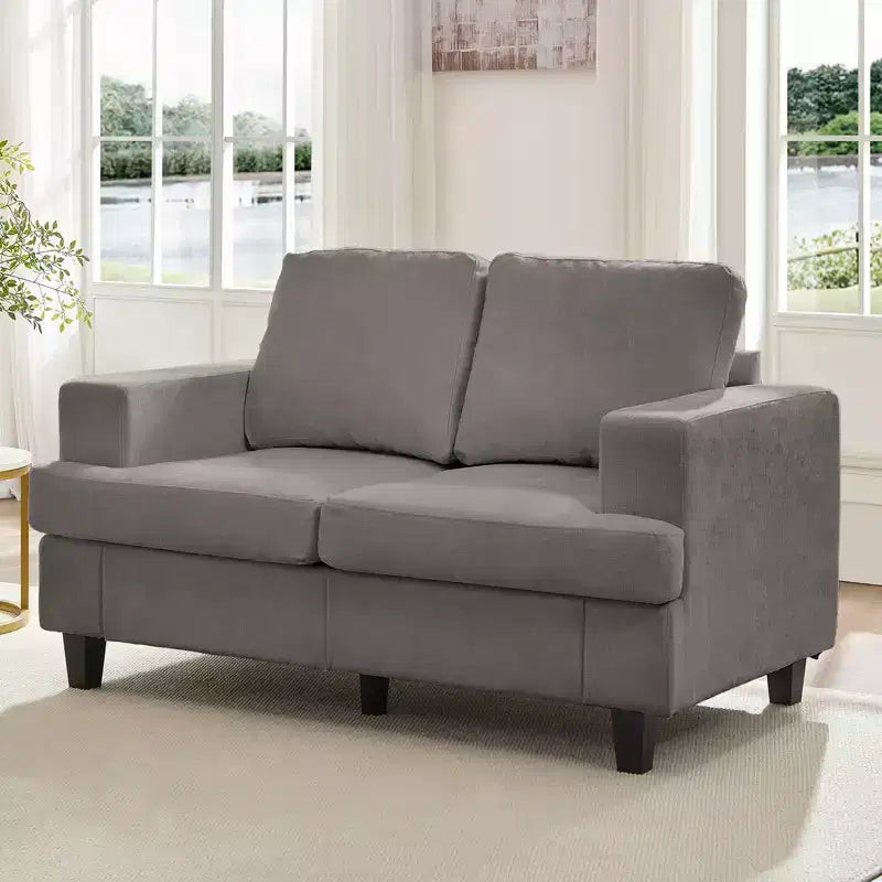 Mjkone 56 Width Loveseat Sectional Sofa,Chenille Fabric Cloud Sleeper Comfy Upholstered 2-Seater Couches