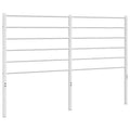 vidaXL Durable Metal Headboard, Modern Style, White, Full