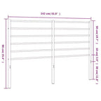 vidaXL Tête de lit durable en métal, style moderne, blanc, double