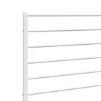 vidaXL Tête de lit durable en métal, style moderne, blanc, double