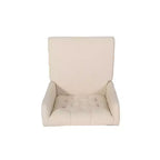 Lot de 2 chaises de salle à manger sans accoudoirs, avec dossier haut à oreilles et capitonnage en losanges, bleu/beige/gris/marron/rouge/noir – Merax