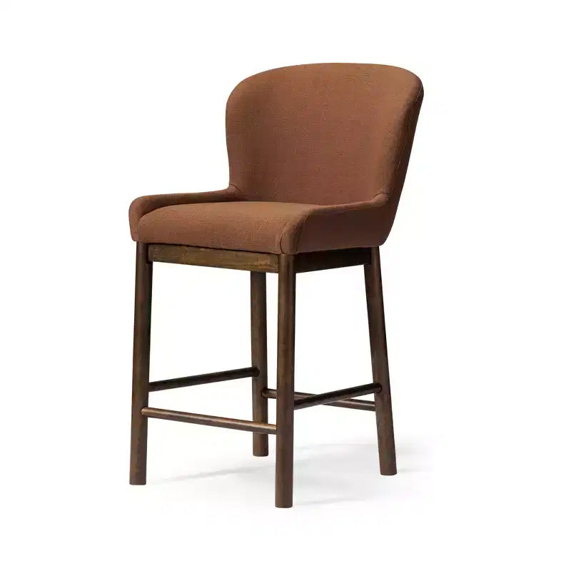 Tabouret de comptoir Maven Lane Gia avec revêtement en tissu 26