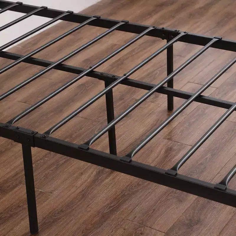 Karl Home Twin Size Modern Water Pipe Iron Bed Frame with Cross Design