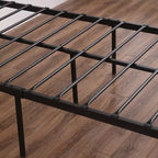 Karl Home Twin Size Modern Water Pipe Iron Bed Frame with Cross Design