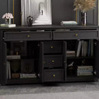 Commode horizontale Famapy à 5 tiroirs Meuble de rangement multifonctionnel Solutions de rangement pour salon