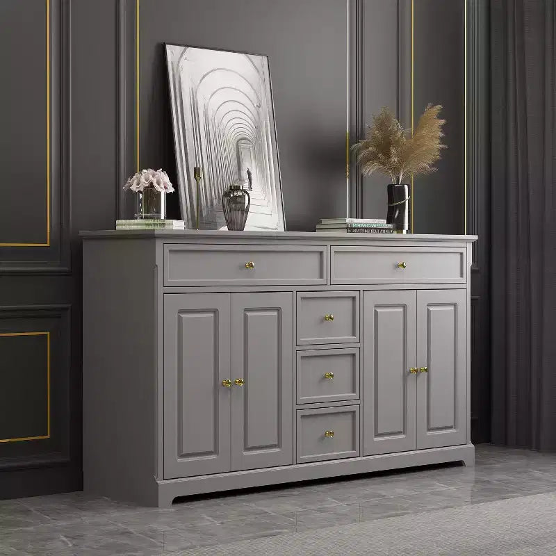 Commode horizontale Famapy à 5 tiroirs Meuble de rangement multifonctionnel Solutions de rangement pour salon