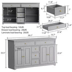 Commode horizontale Famapy à 5 tiroirs Meuble de rangement multifonctionnel Solutions de rangement pour salon
