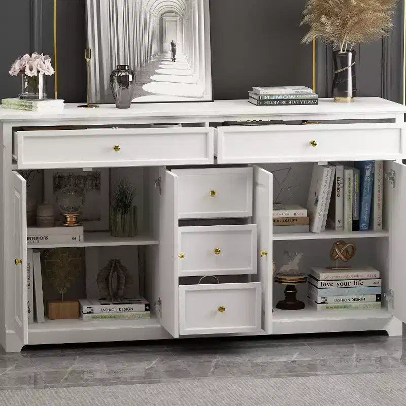 Commode horizontale Famapy à 5 tiroirs Meuble de rangement multifonctionnel Solutions de rangement pour salon