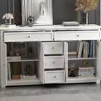 Commode horizontale Famapy à 5 tiroirs Meuble de rangement multifonctionnel Solutions de rangement pour salon