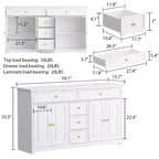 Commode horizontale Famapy à 5 tiroirs Meuble de rangement multifonctionnel Solutions de rangement pour salon