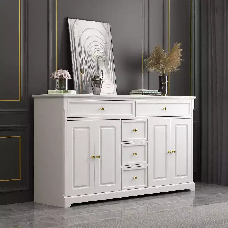 Commode horizontale Famapy à 5 tiroirs Meuble de rangement multifonctionnel Solutions de rangement pour salon