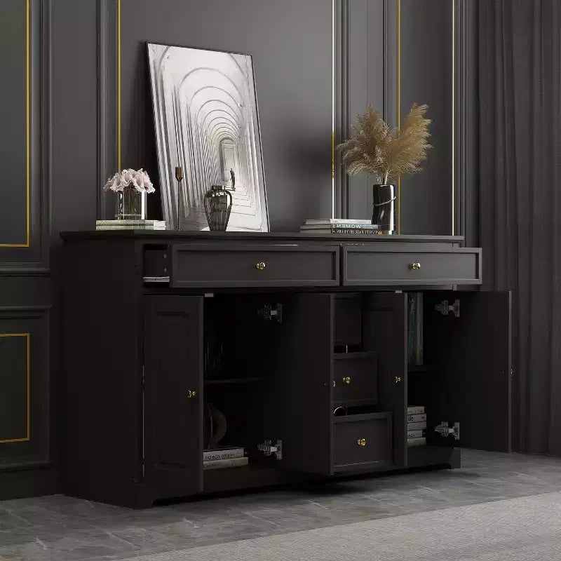 Commode horizontale Famapy à 5 tiroirs Meuble de rangement multifonctionnel Solutions de rangement pour salon