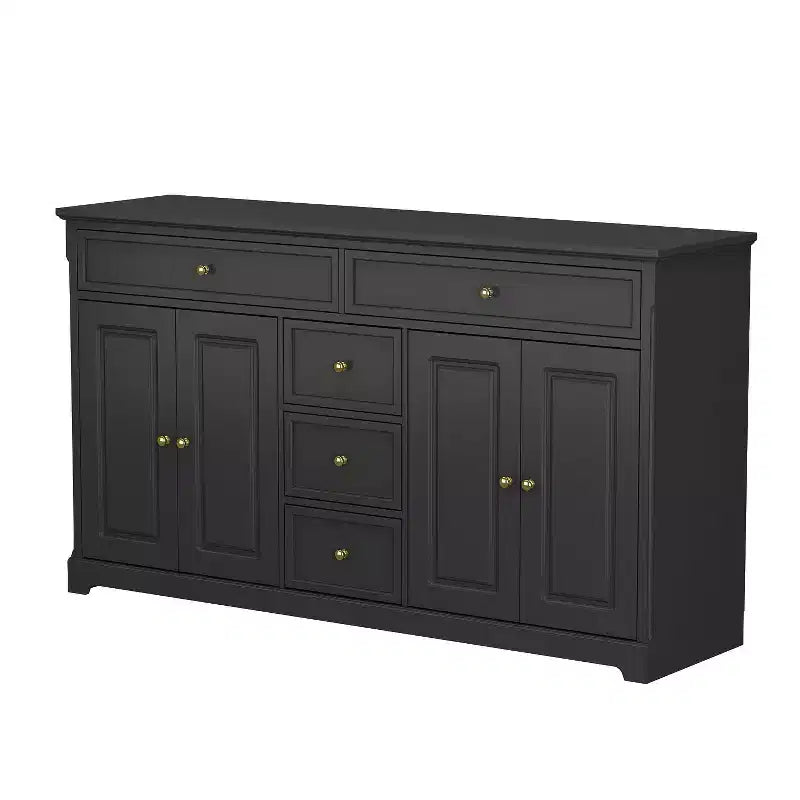 Commode horizontale Famapy à 5 tiroirs Meuble de rangement multifonctionnel Solutions de rangement pour salon