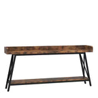 MAYEERTY 70.9 Inch Narrow Rustic Sofa Table Sturdy Metal Frame Home Decor