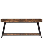 MAYEERTY 70.9 Inch Narrow Rustic Sofa Table Sturdy Metal Frame Home Decor