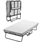 VEVOR Rollaway Bed, 38 in x 75 in Folding Bed with 5 in Mattress, Twin Size Foldable Bed with Sturdy Metal Frame & Memory Foam Mattress