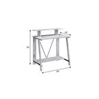 HomeRoots 32 Antiqued White Writing Desk