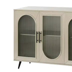Bahut HomeRoots 60 avec quatre portes en bois doré et verre