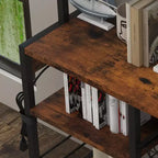 Étagère de Boulanger à 6 Niveaux avec Prise Électrique, Support de Micro-ondes et Table de Bar à Café pour le Rangement des Épices et des Casseroles de Cuisine