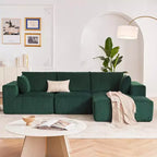 Canapé surdimensionné en forme de L de 279,4 cm, canapé modulaire Cloud avec coussins, canapé en velours côtelé doux sans armature en mousse pour salons, appartements, dortoirs