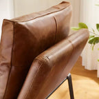 Art Leon Comfortable and Luxury Genuine Leather Accent Lounge Chair