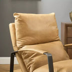 Art Leon Comfortable and Luxury Genuine Leather Accent Lounge Chair