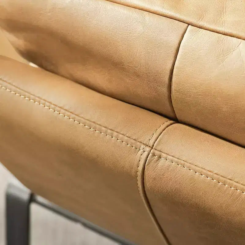Art Leon Comfortable and Luxury Genuine Leather Accent Lounge Chair