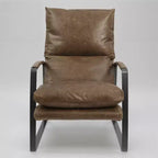Art Leon Comfortable and Luxury Genuine Leather Accent Lounge Chair