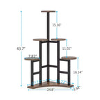 MAYEERTY 43.3-Inch Plant Stand 6 Large Round Panels Sunlight-Friendly High-Low Design