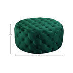 Banc/ottoman en velours Addison de Meridian Furniture