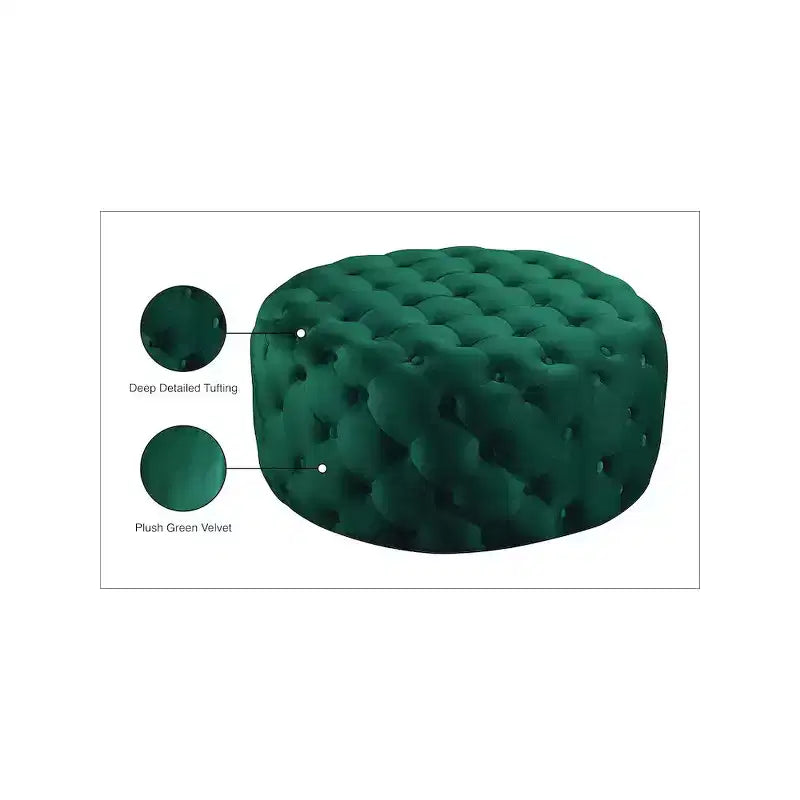 Banc/ottoman en velours Addison de Meridian Furniture
