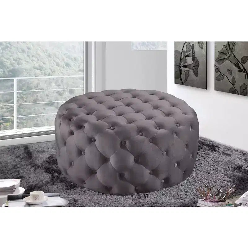 Banc/ottoman en velours Addison de Meridian Furniture