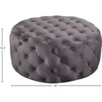 Banc/ottoman en velours Addison de Meridian Furniture