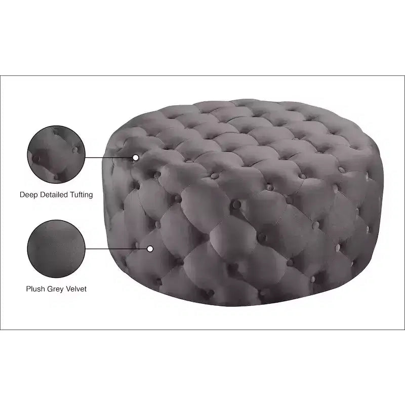 Banc/ottoman en velours Addison de Meridian Furniture