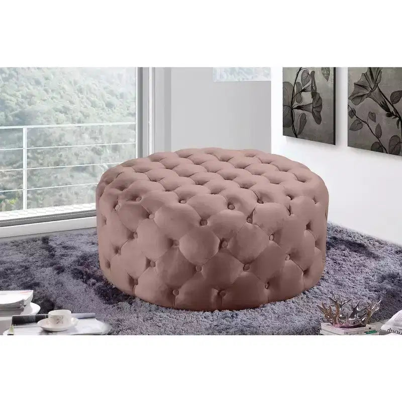 Banc/ottoman en velours Addison de Meridian Furniture