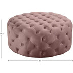 Banc/ottoman en velours Addison de Meridian Furniture