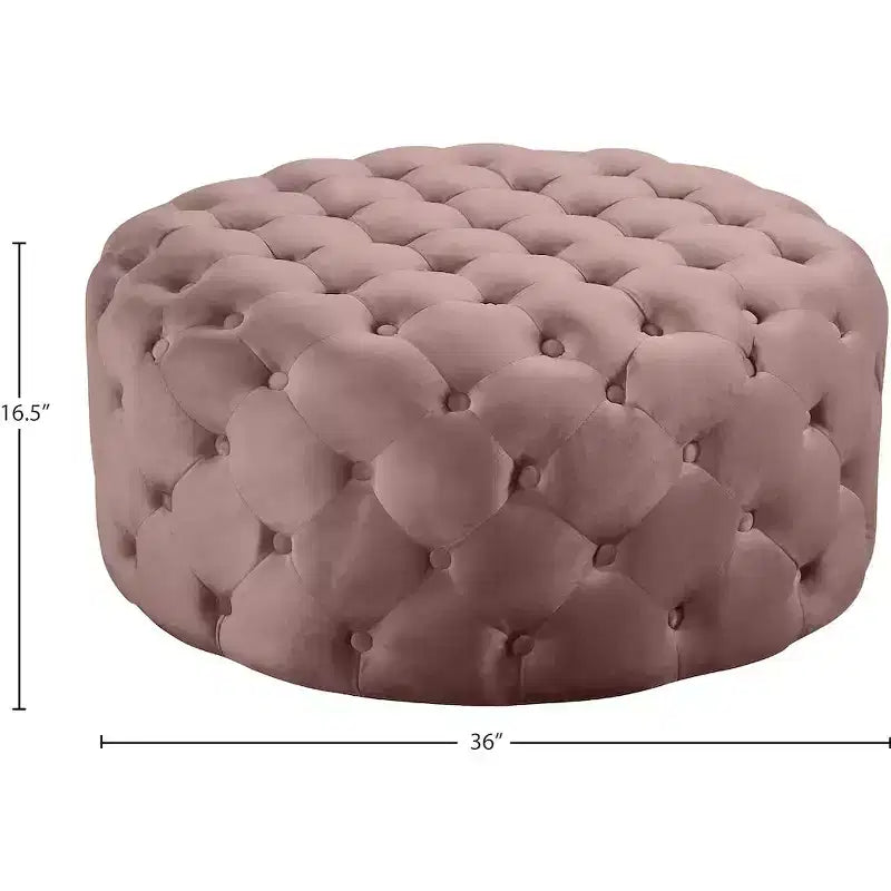 Banc/ottoman en velours Addison de Meridian Furniture