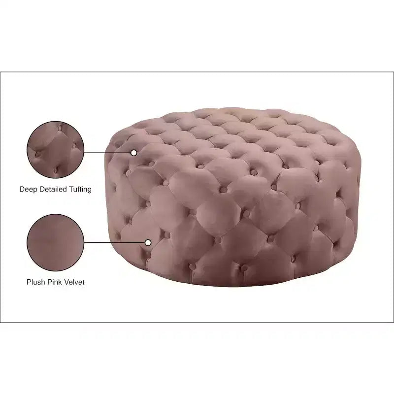 Banc/ottoman en velours Addison de Meridian Furniture