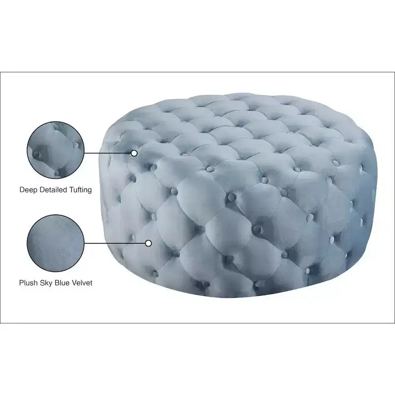 Banc/ottoman en velours Addison de Meridian Furniture