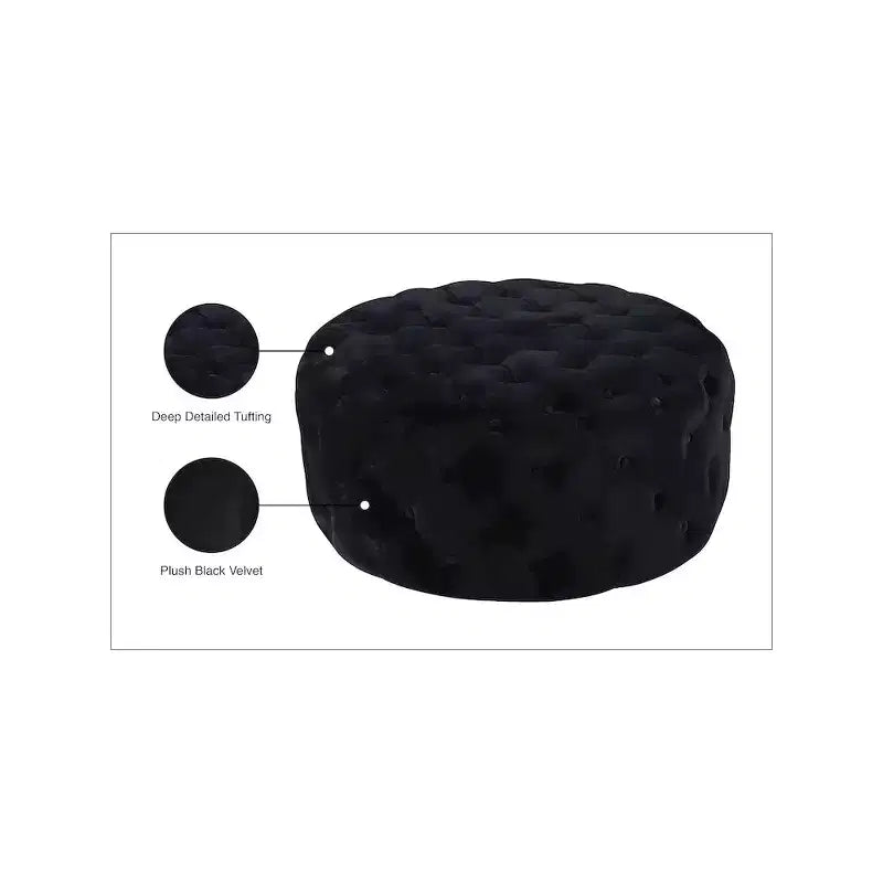 Banc/ottoman en velours Addison de Meridian Furniture