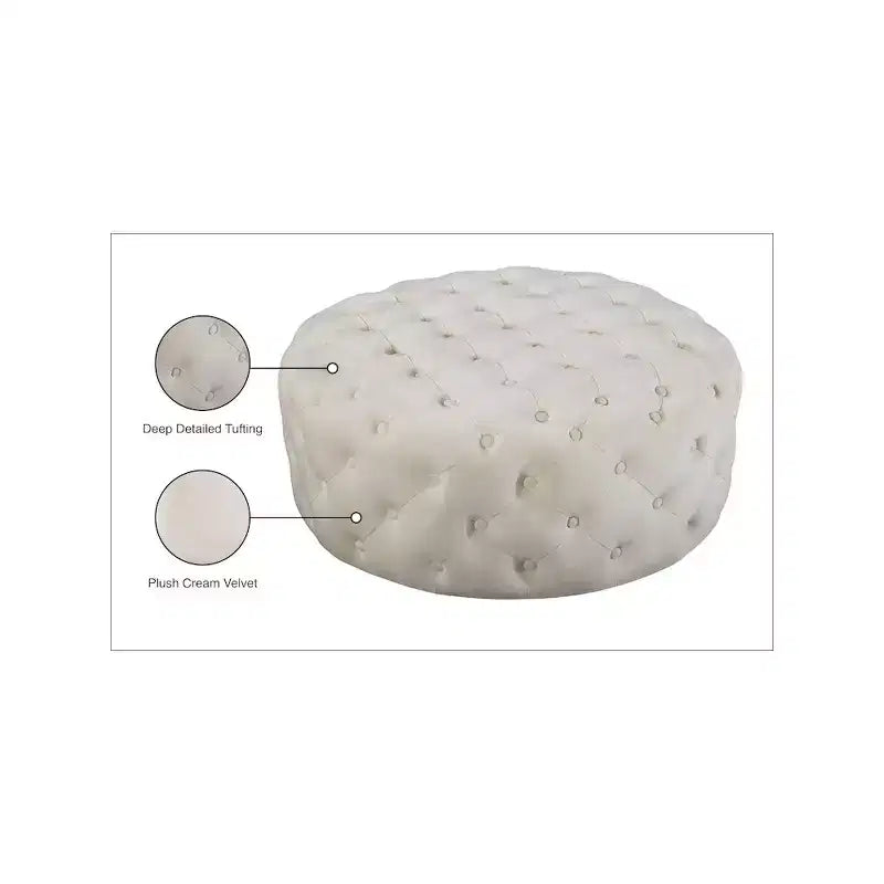 Banc/ottoman en velours Addison de Meridian Furniture
