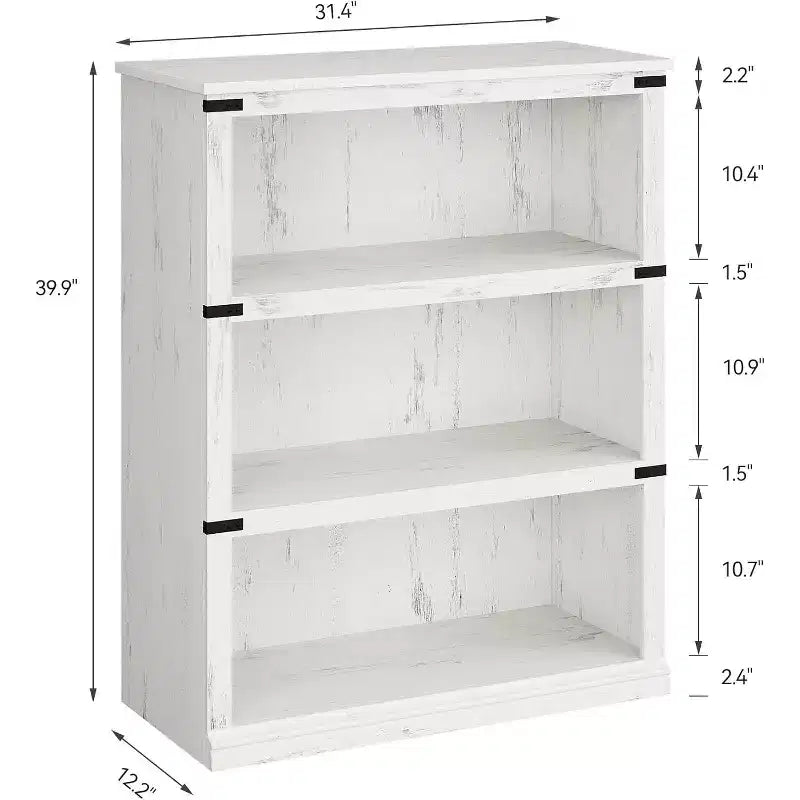 Étagère à 3 niveaux, bibliothèque en bois sur pied, organisateur de rangement, étagère de présentation, pour l'affichage de livres et de décorations d'intérieur