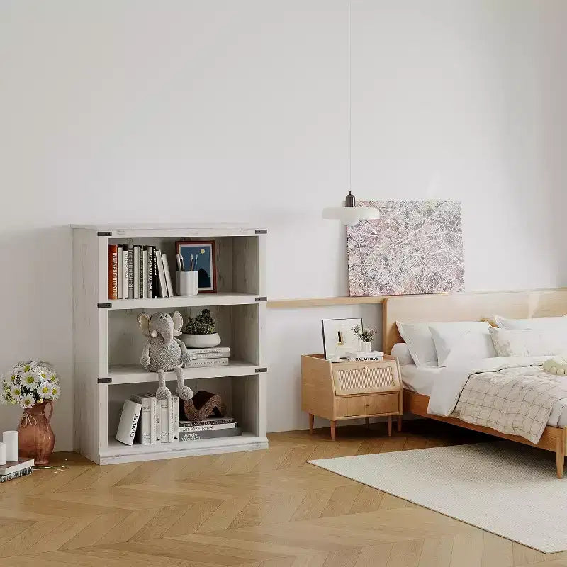 Étagère à 3 niveaux, bibliothèque en bois sur pied, organisateur de rangement, étagère de présentation, pour l'affichage de livres et de décorations d'intérieur