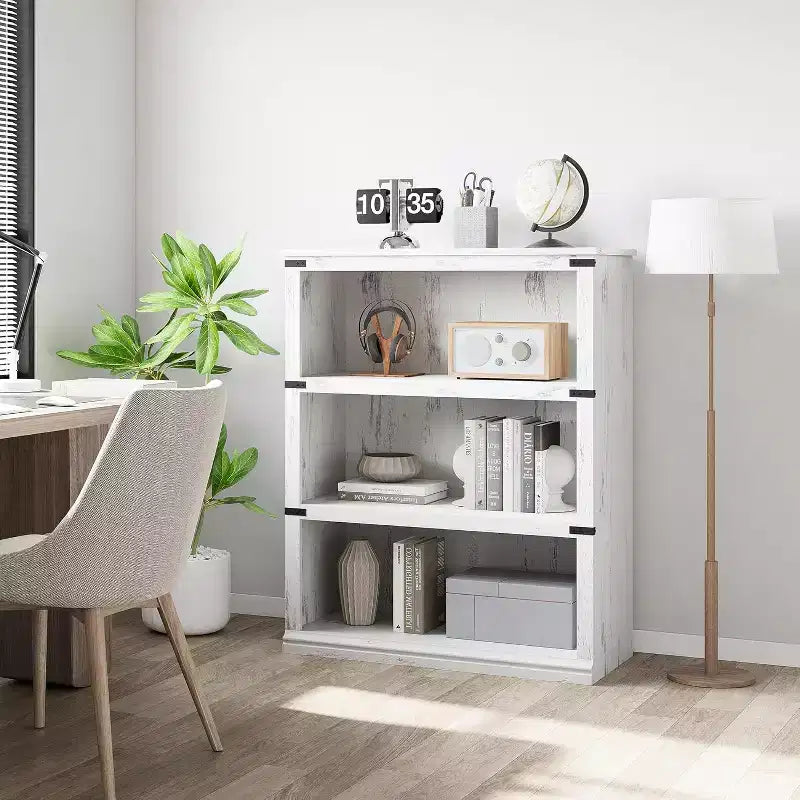 Étagère à 3 niveaux, bibliothèque en bois sur pied, organisateur de rangement, étagère de présentation, pour l'affichage de livres et de décorations d'intérieur