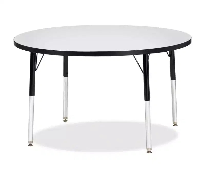 Jonti-Craft Berries Elementary Height Color Edge Round Table 42 x 42 in Black