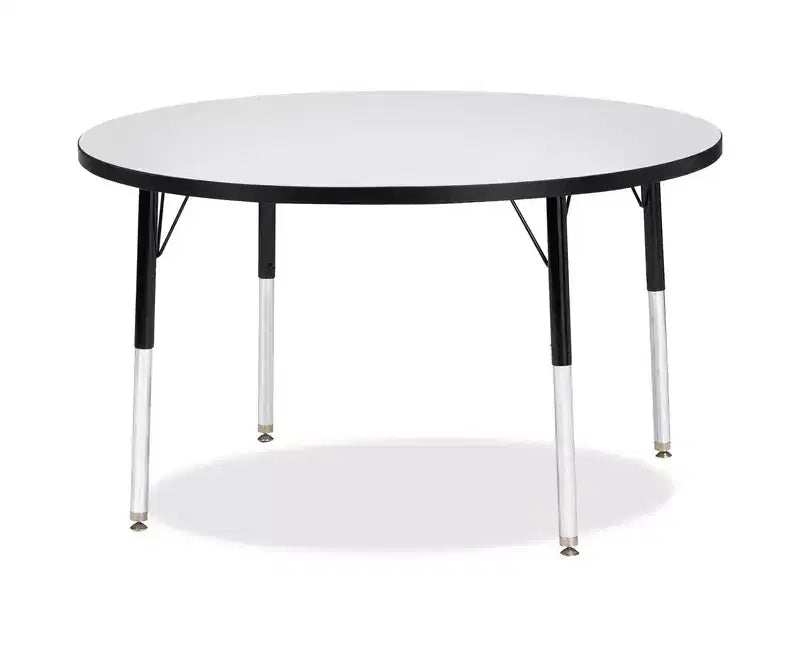 Jonti-Craft Berries Elementary Height Color Edge Round Table 42 x 42 in Black