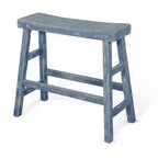 Banc de bar Royal Hampton de 33 pouces de large | Pieds en tréteau avec repose-pieds | Bois d'acajou