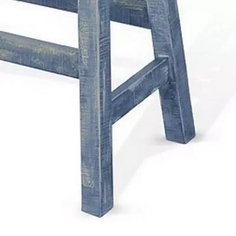 Banc de bar Royal Hampton de 33 pouces de large | Pieds en tréteau avec repose-pieds | Bois d'acajou
