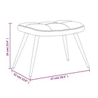 vidaXL Relaxing Chair with Stool - Light Grey Velvet Medium Footrest